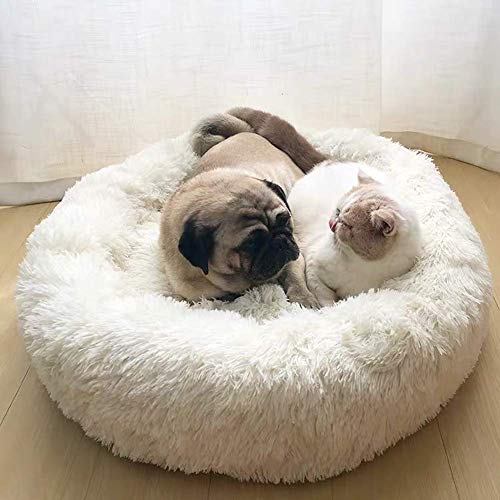 Cama para perros,Cama extra grande de piel sintética para perros, abrazos de donas, calmante, para mascotas, cojín para sofá, cama cálida para perros para dormir, para Labrador, Golden Retriever, Sa