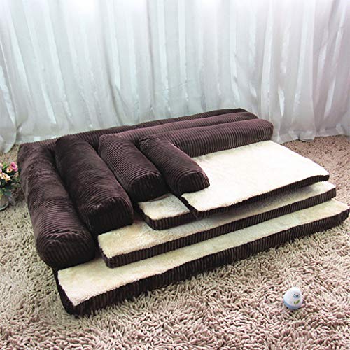 CAMA PERRO Animal Doméstico Sofá Cama Cama Algodón Suave Paño Grueso Y Suave Almohada Suave Desmontable Mascota Gato Perro Cojín para Perro Perro Cesta,B,L