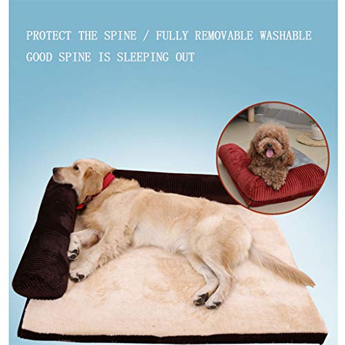 CAMA PERRO Animal Doméstico Sofá Cama Cama Algodón Suave Paño Grueso Y Suave Almohada Suave Desmontable Mascota Gato Perro Cojín para Perro Perro Cesta,B,L