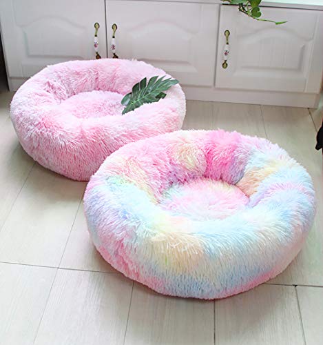 Cama Redonda para Perros Cama Rosa para Cachorros Ropa De Cama para Mascotas Lavable Mediana Manta Y Muebles para Cama De Gato Manta para Cama De Gato