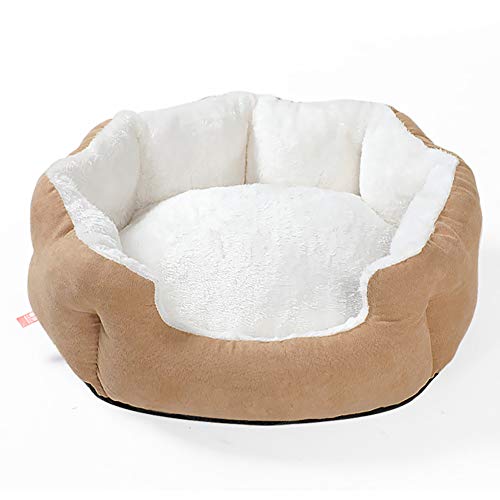 Cama Redonda para Perros, Perro Gato Mascota Colchón Lavable Almohada Cojín Suave y Cálida Sofá para Perro Cesta, Cama de Algodón PP con Parte Inferior Antideslizante Extremadamente