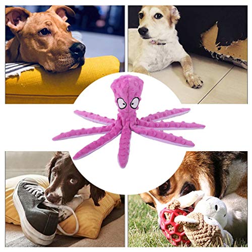 CandyT Juguete Vocal Resistente a la Inteligencia y a Las mordeduras para Perros, 8 Patas, Pulpo, Perro, Gato, Juguetes para Mascotas, Juguete de Peluche, Juguete Vocal Duradero