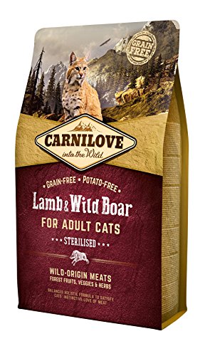 Carnilove Feline Adult Sterilised Cordero Jabali 2Kg 2000 g