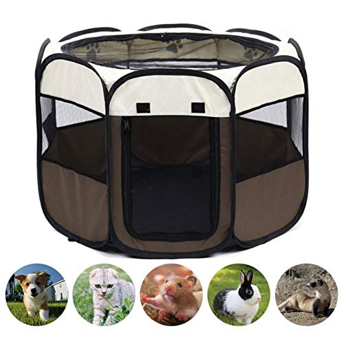 Carpa Plegable portátil para Mascotas, casa para Perros, Tienda para Gatos, Jaula Octogonal, Cerca, Perrera para Perros, casa para Perros Grande al Aire Libre