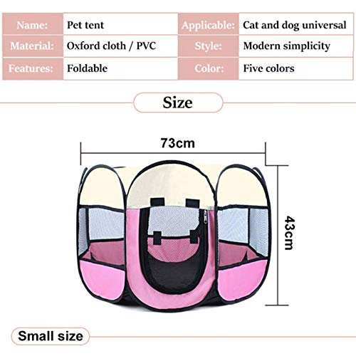 Carpa Plegable portátil para Mascotas, casa para Perros, Tienda para Gatos, Jaula Octogonal, Cerca, Perrera para Perros, casa para Perros Grande al Aire Libre