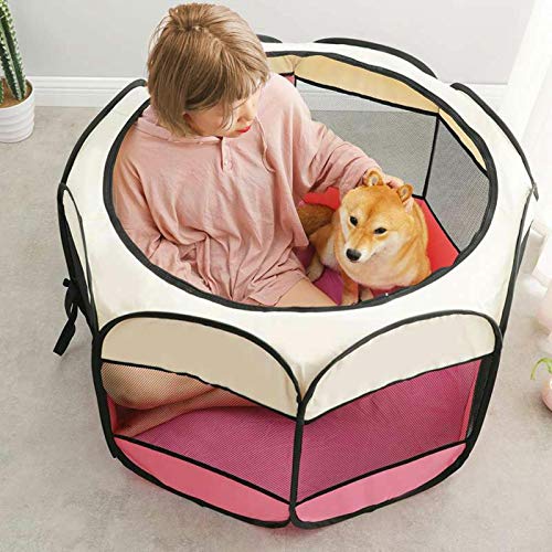 Carpa Plegable portátil para Mascotas, casa para Perros, Tienda para Gatos, Jaula Octogonal, Cerca, Perrera para Perros, casa para Perros Grande al Aire Libre