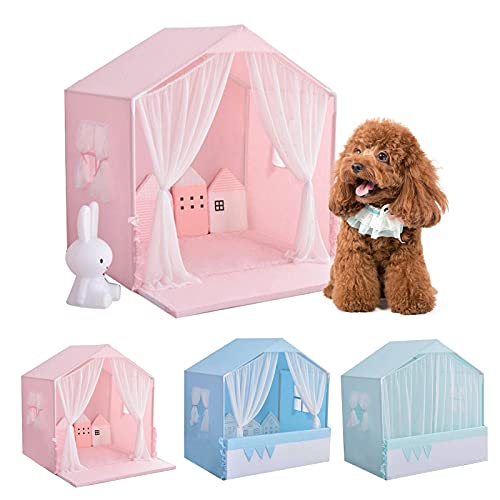 casa de Mascotas Perro Perrera Peluche pequeño Perro Gato Princesa Princesa Cama Mascota Test Nido Cuatro Temporadas universales Removibles y Tiendas Lavables (Color : 3, tamaño : X-Large)