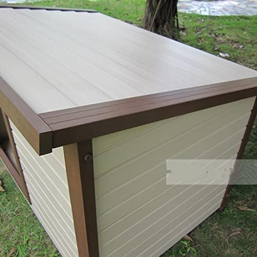 Casa para Perros De Madera Y Plástico para Exteriores Casa para Perros Al Aire Libre Adecuada para Perros Grandes Y Medianos Resistente A La Luz A Prueba De Moho Pet Royal