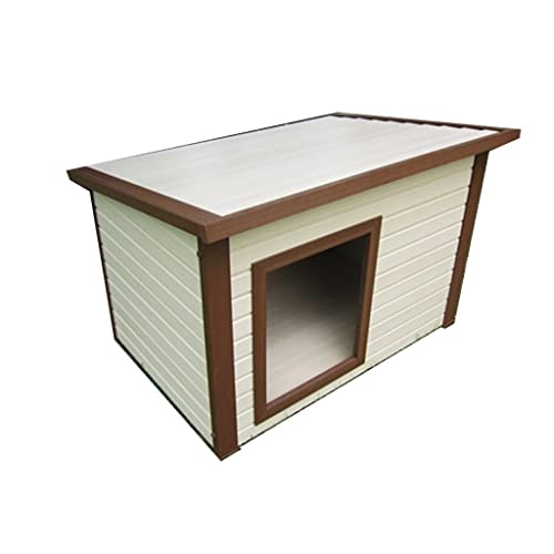 Casa para Perros De Madera Y Plástico para Exteriores Casa para Perros Al Aire Libre Adecuada para Perros Grandes Y Medianos Resistente A La Luz A Prueba De Moho Pet Royal