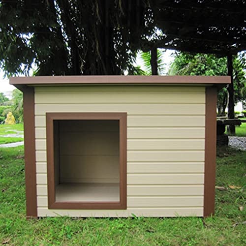 Casa para Perros De Madera Y Plástico para Exteriores Casa para Perros Al Aire Libre Adecuada para Perros Grandes Y Medianos Resistente A La Luz A Prueba De Moho Pet Royal