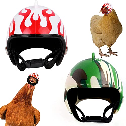 Casco De Pollo Casco Para Mascotas Mini Casco Encantador Sombrero De Juguete De Casco De PláStico Sombrero De Casco De ProteccióN De Cabeza De Mascota Ajustable Para Pollo PequeñO Y Pato 2 Piezas