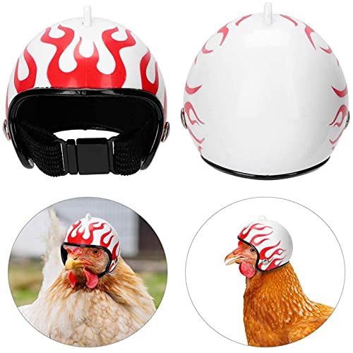 Casco De Pollo Casco Para Mascotas Mini Casco Encantador Sombrero De Juguete De Casco De PláStico Sombrero De Casco De ProteccióN De Cabeza De Mascota Ajustable Para Pollo PequeñO Y Pato 2 Piezas