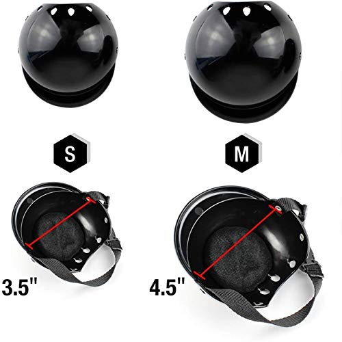 Casco para mascotas 1 PC Tamaño negro S M Casco de perro para motocicleta Sombrero de perrito para bicicletas Casco de círculo decorativo para mascotas Decorativo con gafas Para el ciclismo de ciclism