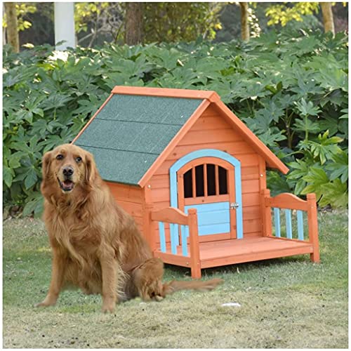 Caseta para perros, caseta para perros Perrera for afuera, casa de perro con cubierta frontal, casa de perros de madera al aire libre aislada for pequeños animales grandes for perros grandes. Refugio