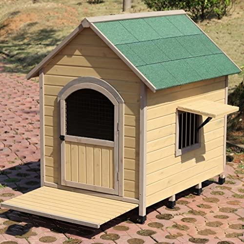 Casetas para perros Casa para Perros Al Aire Libre Casa para Perros Casa para Mascotas Al Aire Libre De Madera Maciza Casa para Mascotas Impermeable Aislamiento Lavable