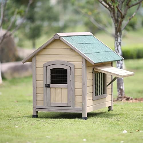 Casetas para perros Casa para Perros Al Aire Libre Casa para Perros Casa para Mascotas Al Aire Libre De Madera Maciza Casa para Mascotas Impermeable Aislamiento Lavable