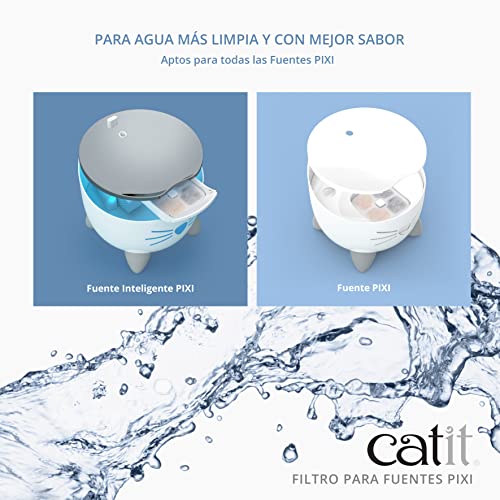 Catit Pixi Filtro para bebederos fuente, 6 unidades