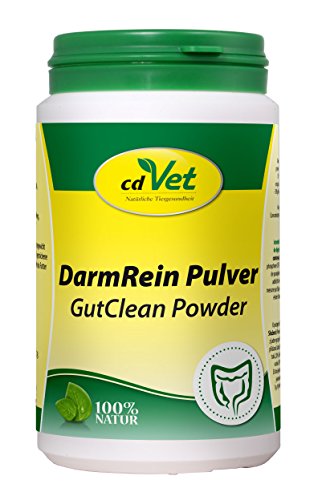 cdVet Naturprodukte DarmRein Pulver 180 g - Dog & Cat - intestinal Protector - intestinal mucosa - Minerals + Trace Elements + nutrients - Digestive - intestinal Health - Immune System - Bacteria -