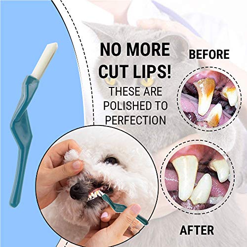 Cepillo de dientes para perros,cepillos de dientes para perros, mascotas,cepillo de dientes de doble cabezal,herramienta de limpieza de dientes para perros Y gatos,elimina la placa y el sarro