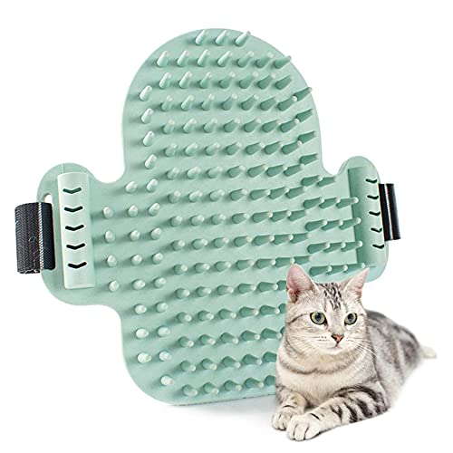 Cepillo de Esquina Masaje Para Gatos Caucho, Cepillo de Masaje Para Gato con Juguete Depilación Grooming, Cepillo Gato Esquina Para la Autolimpieza de Perros Gatos