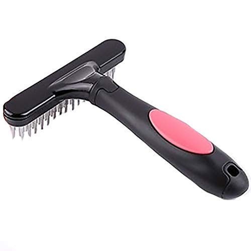 Cepillo para mascotas Caniche del perro casero y estética Rake - Acero inoxidable deshedding Dematting Rastrillo cepillo del perro preparación del gato herramientas del pelo abiertas Nudos y ampDouble