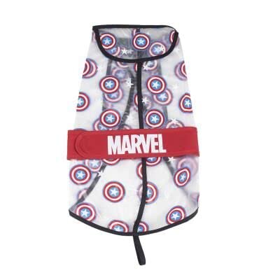 Cerdá - Forfanpets | Impermeable para Perros del Capitán América - Licencia Oficial Marvel