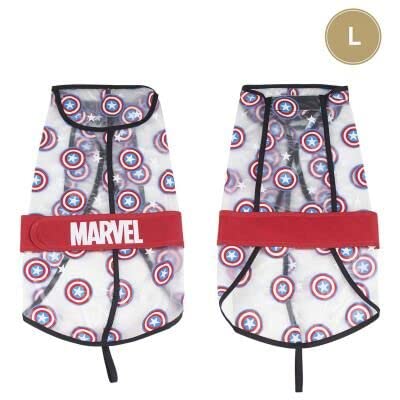 Cerdá - Forfanpets | Impermeable para Perros del Capitán América - Licencia Oficial Marvel