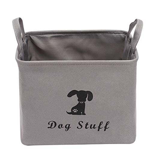 Cesta de juguete de poliéster Brabtod para perro y caja de juguete para perro, organizador de juguetes – perfecto para organizar juguetes para mascotas, mantas, correas, toalla y cosas para perros