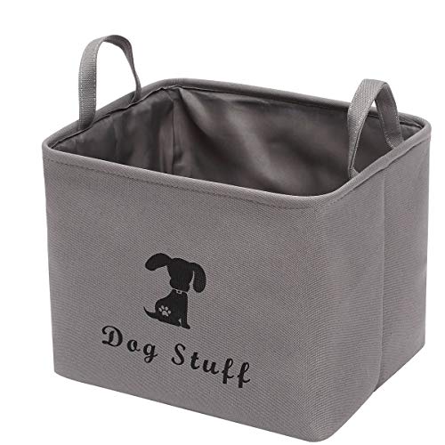 Cesta de juguete de poliéster Brabtod para perro y caja de juguete para perro, organizador de juguetes – perfecto para organizar juguetes para mascotas, mantas, correas, toalla y cosas para perros