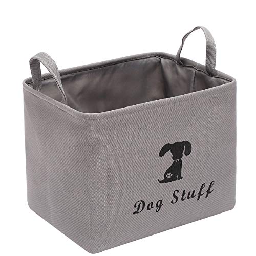 Cesta de juguete de poliéster Brabtod para perro y caja de juguete para perro, organizador de juguetes – perfecto para organizar juguetes para mascotas, mantas, correas, toalla y cosas para perros