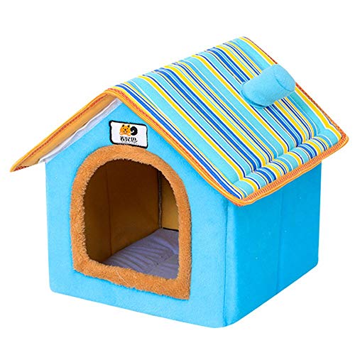 Cesta para Mascotas Hecha de Felpa 5 Colores Diferentes y 4 tamaños - Lavable y a Prueba de arañazos casa para los Perros y Gatos (Style 1, S (33x28x35cm))