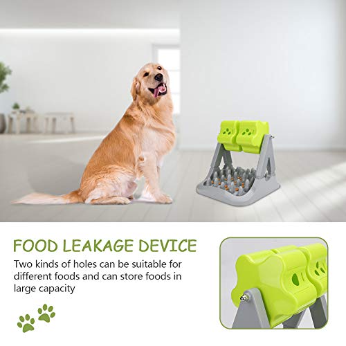 CestMall Alimentador Lento para Perros y Gatos, protección Antideslizante, alimentación Mejorada de dispensación Lenta, Rompecabezas Interactivo de golosinas para Perros y Gatos, Juguete de