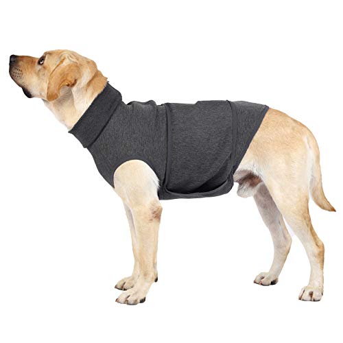 Chaleco de Alivio de la ansiedad para Perro, Chaqueta Suave para aliviar el estrés, Mantener calmante para Perros (XXXL, Gris)