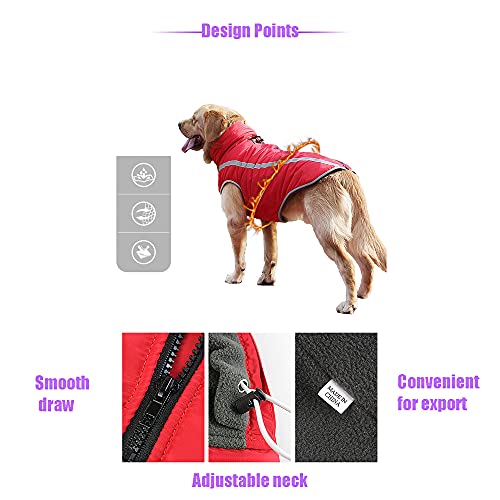 Chaqueta impermeable para perros,chaqueta cálida para perros,chaleco para perros con tiras reflectantes,cómodo chaleco deportivo para perros,usable de doble cara,protección contra el clima frío.