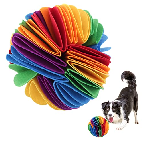 Charfia Bola de rapé para Perros, Snuffle Ball para Perros Alfombra Olfativa Perros Juguetes interactivos para Perros Dog Puzzle Toys Juguete para Mascotas, Alivio del Estrés para Comer Lento