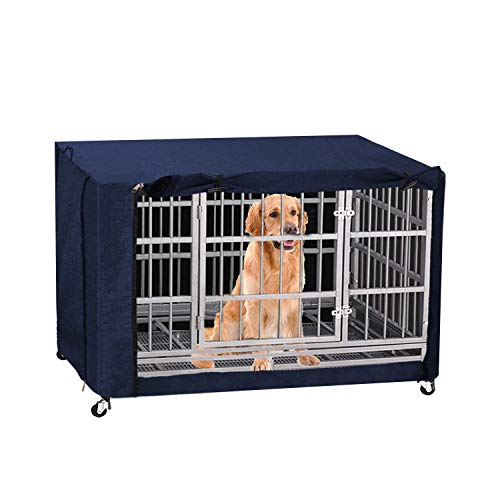 chengsan Cubierta de caja de perro, cubierta de jaula para perros, cubierta de jaula para cachorros proporcionada para protección de cajas de alambre para interiores y exteriores (S)