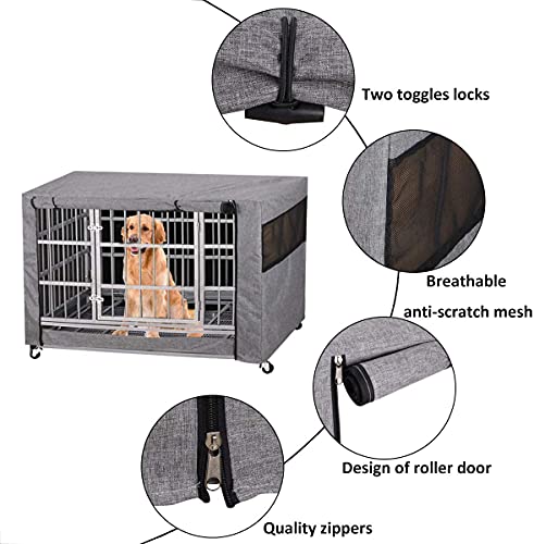 chengsan Cubierta de cajón para perro, duradera y resistente al viento, cubierta de jaula para mascotas proporcionada para la protección interior y exterior, (24 pulgadas, cajón no incluido)