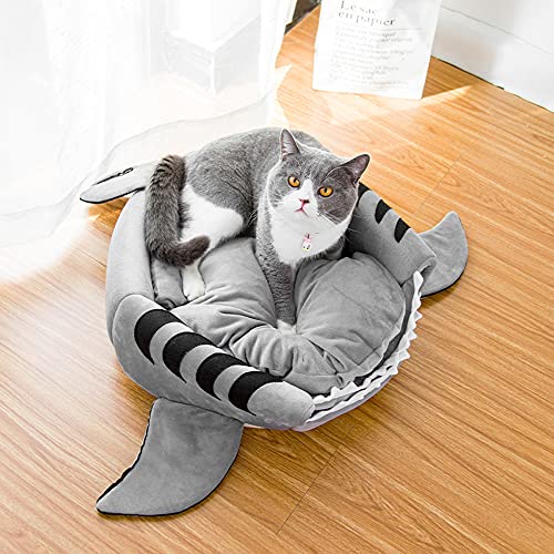 CHENGWANG Mascotas Casa Perros Camas Gato Cojín Cojín Nido Mascotas Forma Sharkmouth Soft Cat Kennel Pad, para Juguetes Accesorios Cueva Productos para Mascotas