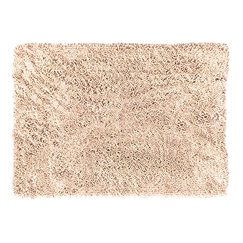 Chenilla de Microfibra Soggy de Perro Felpudo para Mojado Perro Patas, Grande 26 x 36 Pulgadas, Beige no Bone