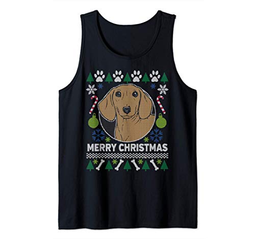 Chow Chow Feliz Navidad Ugly Xmas Dog Paws Camiseta sin Mangas