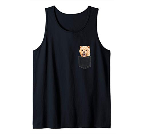 CHOW CHOW perro en un bolsillo Dog In A Pocket Regalo Camiseta sin Mangas