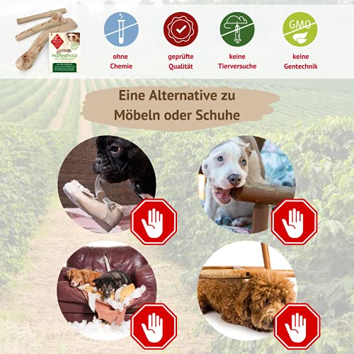 ChronoBalance® Hueso de madera de café para masticar para perros, juguete para perros, juguete para masticar, barra para morder y barra para masticar, como juguete, para el cuidado dental