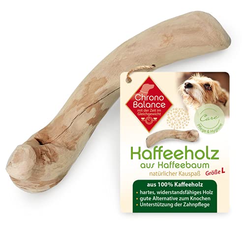 ChronoBalance® Hueso de madera de café para masticar para perros, juguete para perros, juguete para masticar, barra para morder y barra para masticar, como juguete, para el cuidado dental