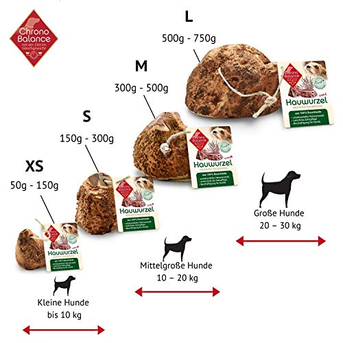 ChronoBalance® Raíz para masticar M para perros de curación de árbol, producto 100% natural, sin aditivos, juguete para masticar, sin astillas, el juguete natural para perros