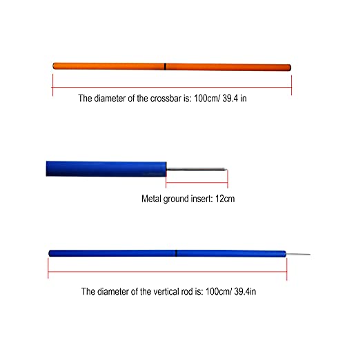 CHUANGRUN Equipos de Agilidad para Perros, Mascotas al Aire Libre Juegos Deportivos de Agilidad para Perros Equipo de Entrenamiento, Entrenamiento de Mascotas Barra de Salto de Altura Ajustable