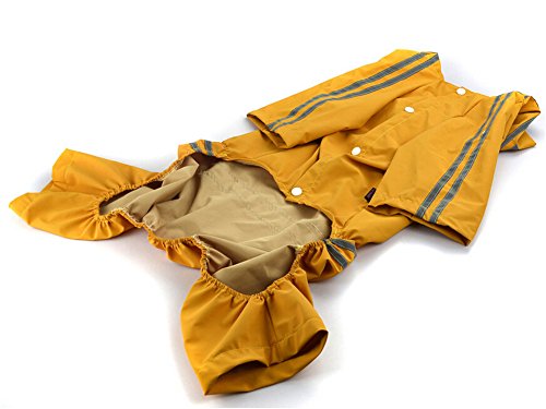 Chubasquero para perros y cachorros, impermeable para perros medianos y medianos, chaqueta impermeable con solapa - lluvia - boy - poncho de lluvia para golden retriever, labrador retriever, schnauzer