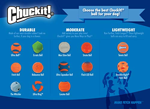 Chuckit! Juguete para Perro Juego de Lanzamiento de Pelotas para Perros, Pack de 3 Unidades