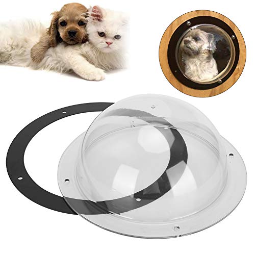 Cikonielf Valla para Mascotas Ventanas Acrílico Cúpula semicircular Valla para Mascotas Ventana Transparente para Gatos Los Perros evitan los Saltos