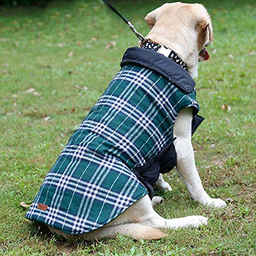 Clásico a cuadros Ropa Perros Perros Otoño Invierno Chaleco Perro Chaqueta Impermeable Big Dog Abrigo Bulldog Golden Retriever Ropa Roja XXXL