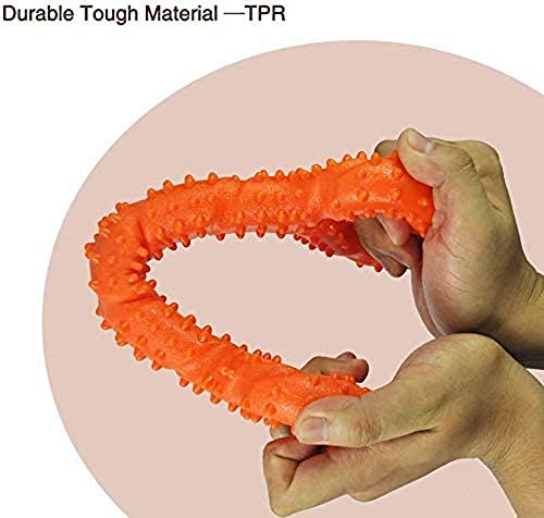 CMKJ - Juguete para perros agresivos para masticadores agresivos, juguete duradero para cambiar de dientes para perros enérgicos, medianos y grandes, color naranja